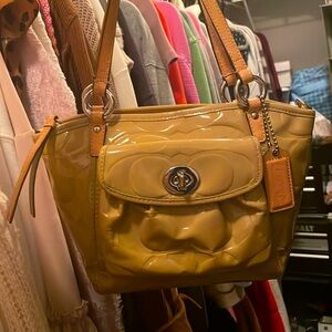 Coach Yellow Handbag F14729